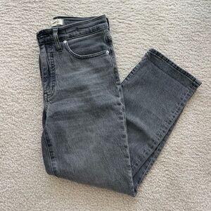 MADEWELL petite perfect vintage black straight jean
